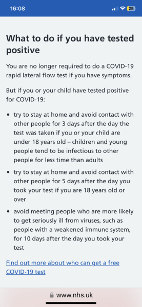 NHS employee Covid policy