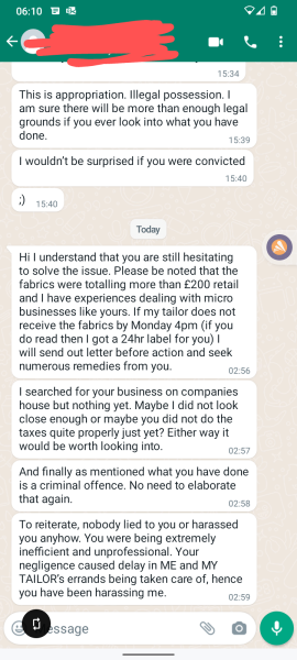 Advice please regarding an awkward customer
