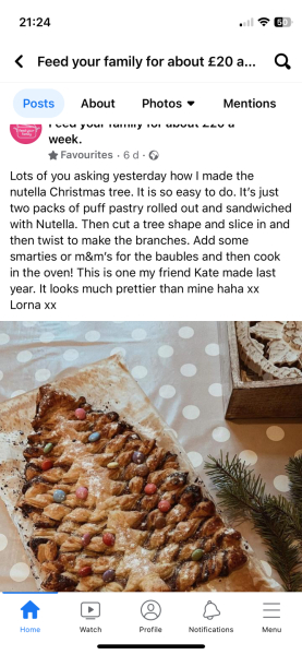 Nutella Pastry Christmas Tree