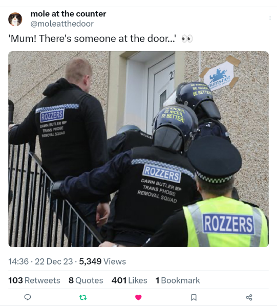 Everyone scarper, the rozzers are coming