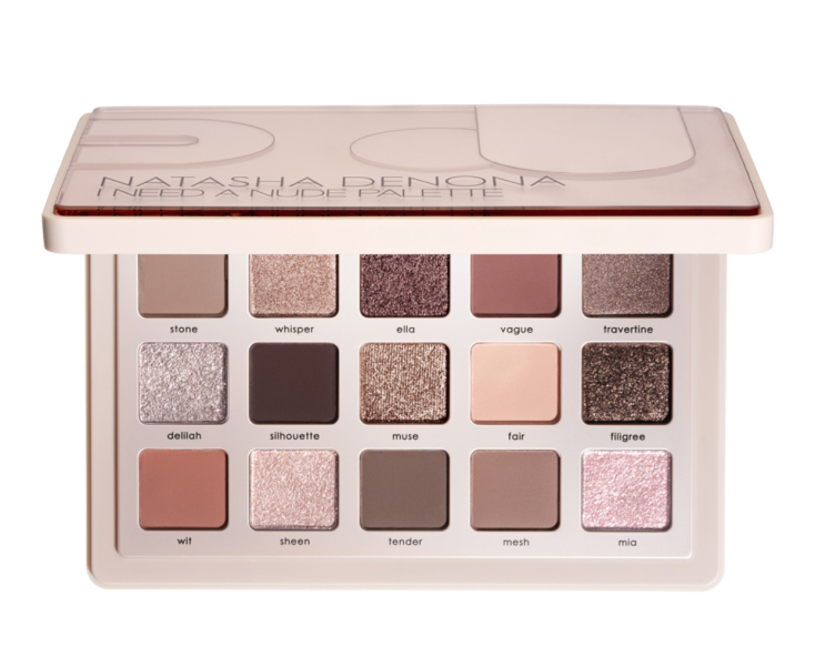 Long-lasting eye shadow palette for cool skin tones