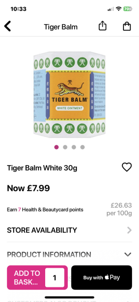 White tiger balm - how did I not know about this years ago?