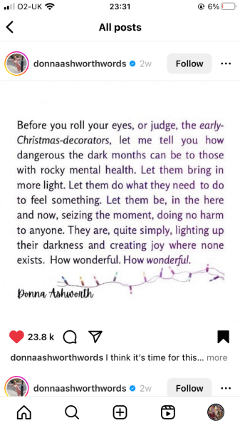 I can't cope with Christmas already
