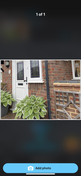 Which front door on 1950s ex-council house?