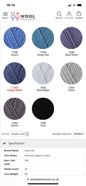 I need cotton yarn in Forget Me Not blue, please help!