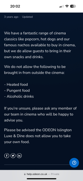 To sneak McD's into the cinema