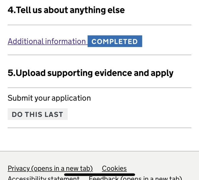 PIP form online submit option not showing