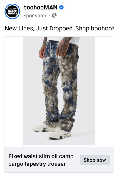 To wear with the manky golden goose trainers..