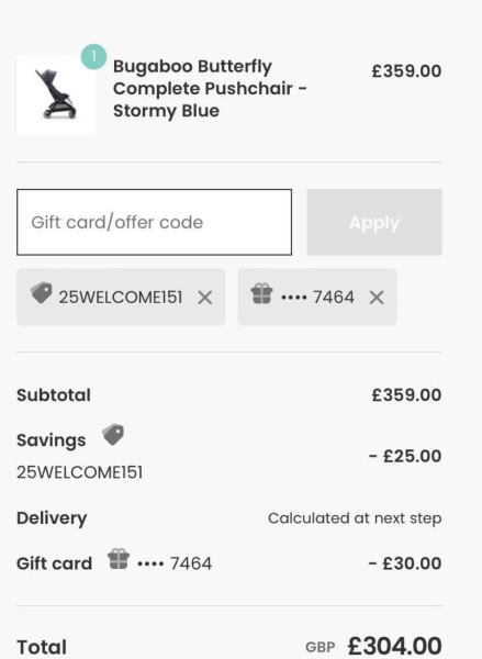 £55 off from mamas and papas