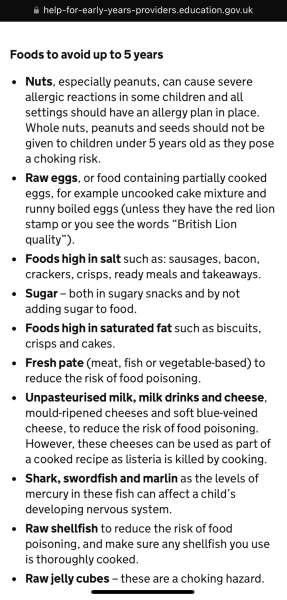 Nursery gave baby rusks