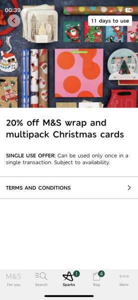 M&S Sparks 12 Days of Christmas