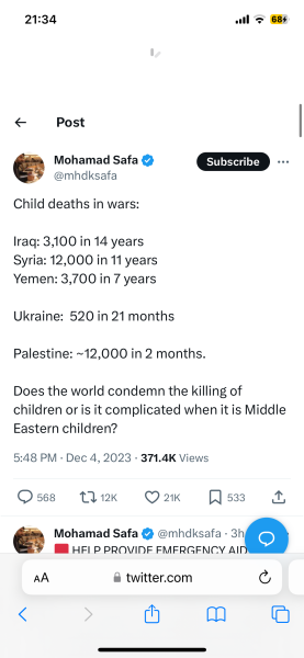 6500 Dead: "Creating a severe humanitarian crisis is a necessary means to achieve the goal. Gaza will become a place where no human being can exist" Israeli Military Official