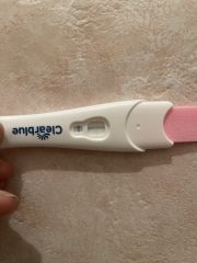 Clear blue faint positive test