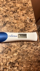 Has anyone got this thin blue line on clear-blue and was pregnant?
