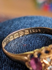 Help me identify hallmark on antique ring please