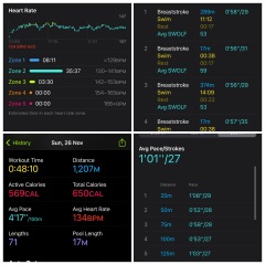 Swimming and Apple Watch stats
