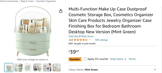 Make-up organiser/storage for teen girl - recommendations please