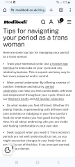 Genuine question - can trans women experience cramps during their ‘time of the month’?