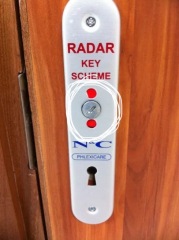 Banging on the door of the Accessible Toilet
