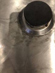 Brushed steel cooker top ruined?