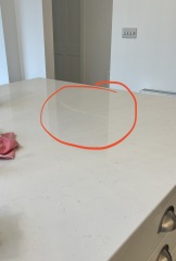 Damaged new quartz worktops 😭😭😭