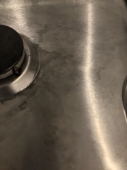 Brushed steel cooker top ruined?