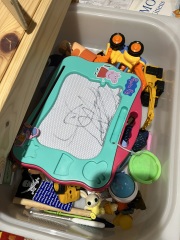 To just throw out most of the toys and start over?
