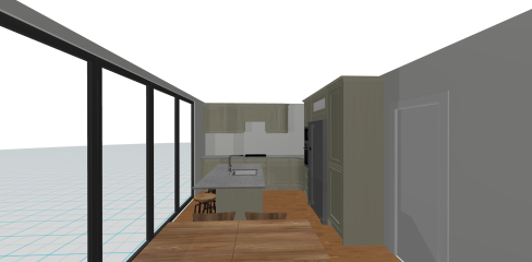 Extension free zone/ Extra small kitchen diner - does this island look out of place or will it be impractical?