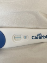 Clear blue faint positive test