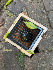 Drain under outside tap not connected to anything