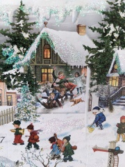 Picture advent calendars that add to the scene rather than have random pictures behind the doors