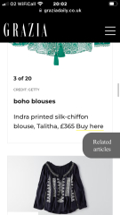 Mamma mia.  Help me find Zoe Ball's blouse!