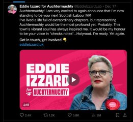 Eddie Izzard not successful in becoming Labour candidate