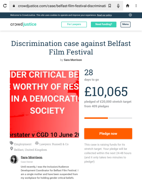 Sara Morrison vs Belfast Film Festival