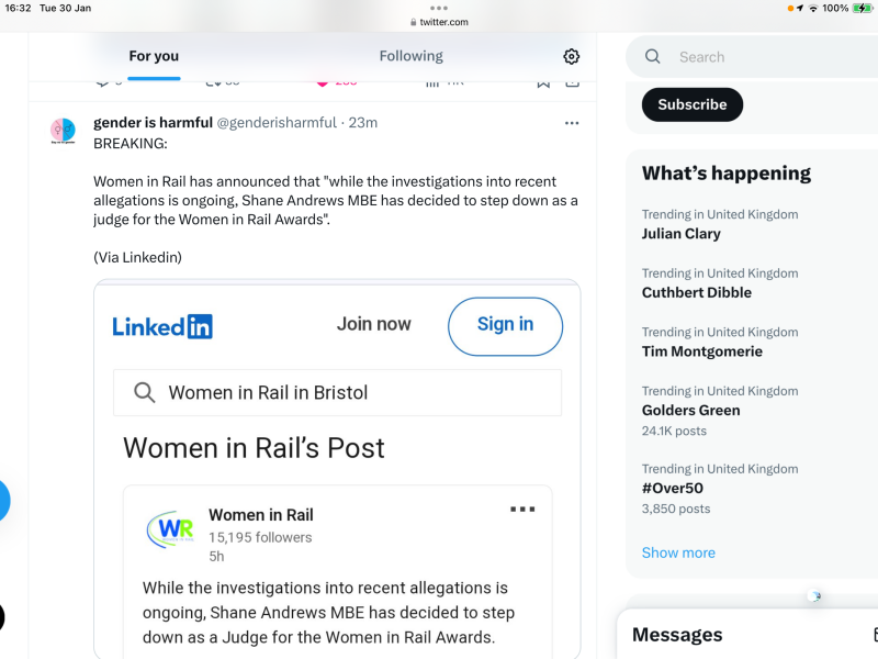 London Bridge railway station political gender flags - how to complain