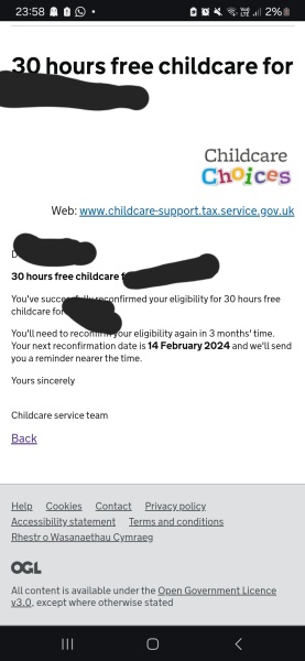 30 hour funding - never went through, not told for 6 months £2500 arrears built. AIBU to say it's not all my fault?
