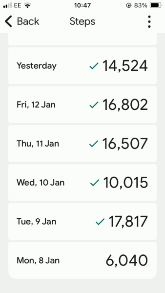 To ask how many steps you do a day