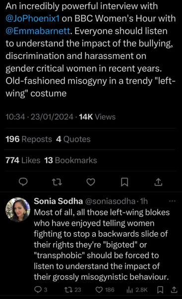 Jo Phoenix in Woman’s Hour today (Tuesday)