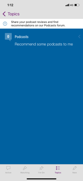 Why has the Podcast topic disappeared into Radio Addicts?