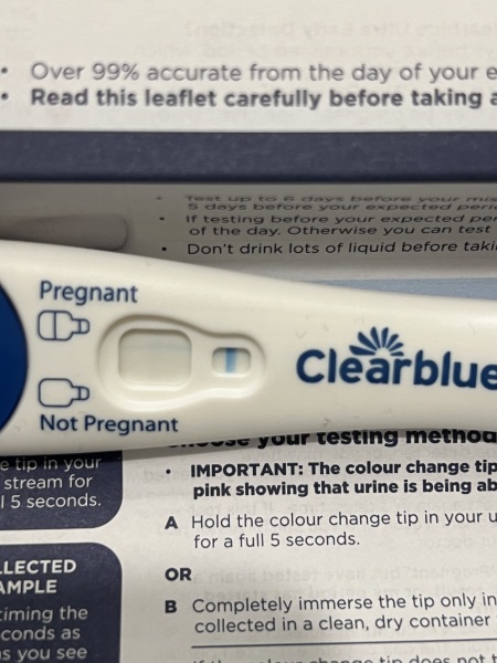 Clear Blue Ultra Early horizontal line- what does this mean?