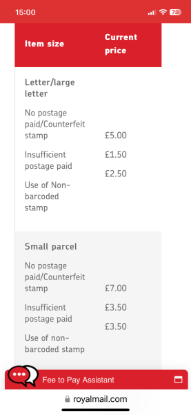 Vinted buy , got a fee to pay grey card through the door !