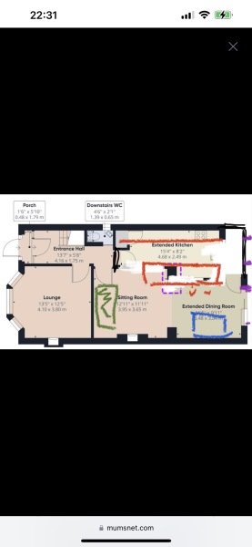 Floorplan suggestions - creating a kitchen-diner in an extended 1930's house