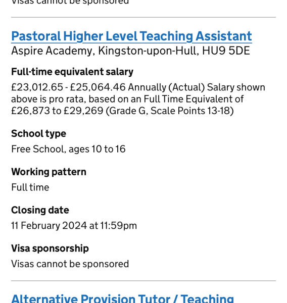 To think most people have no idea how little HLTAs/Teaching Assistants earn?