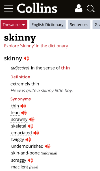 Body size ..