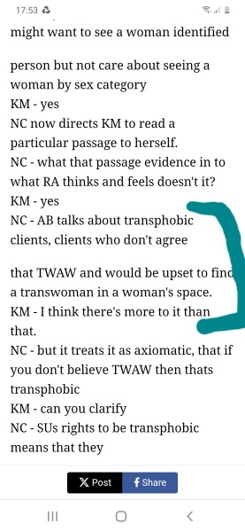 Another GC employment tribunal: Roz Adams vs Edinburgh Rape Crisis Centre #3