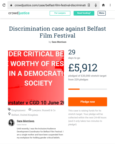 Sara Morrison vs Belfast Film Festival