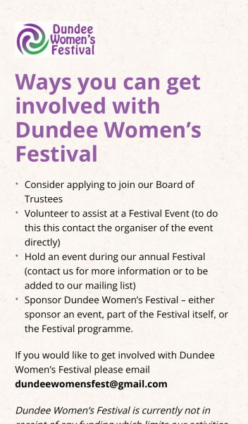 Dundee Women's Festival is trying to ban the wrong kind of women