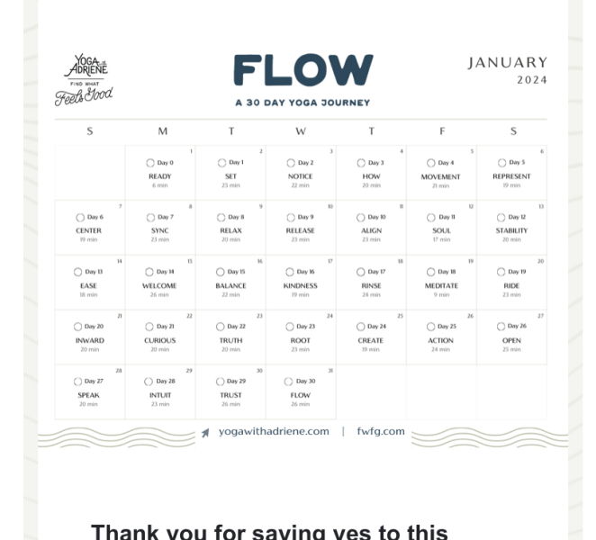 YWA Jan 2024 - Flow