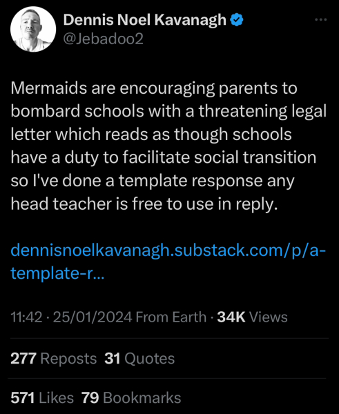 4 year old boy started primary school as a girl...