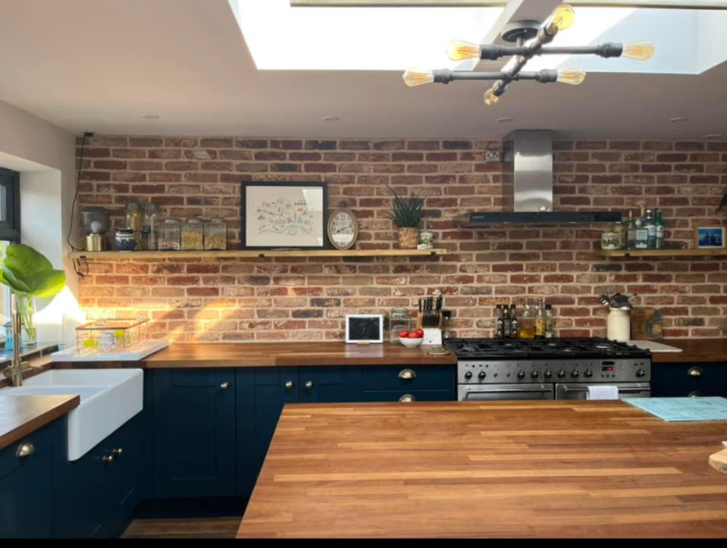 Brick slip tiles in the kitchen?